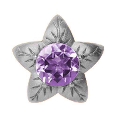 Image of Christina Collect Amethyst Flower sølv charm